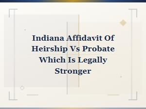 Affidavit of Heirship vs Probate in Indiana